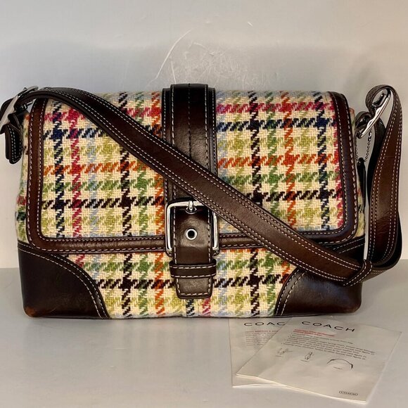 Coach 2008 Hamptons Houndstooth Tattersall Tweed - Picture 1 of 14